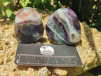 Polished Watermelon Fluorite Free Forms x 12 From Namibia - Toprock Gemstones and Minerals 