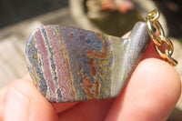Hand Made Banded Tiger Iron Golf Club Jasper Keyrings - sold per item - From South Africa