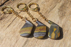Hand Made Banded Tiger Iron Golf Club Jasper Keyrings - sold per item - From South Africa - Toprock Gemstones and Minerals 