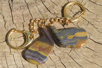 Hand Made Banded Tiger Iron Golf Club Jasper Keyrings - sold per item - From South Africa