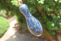 Hand Made Dumortierite Ten Pin Bowling Skittle Keyrings - sold per item - From Mozambique