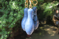 Hand Made Dumortierite Ten Pin Bowling Skittle Keyrings - sold per item - From Mozambique