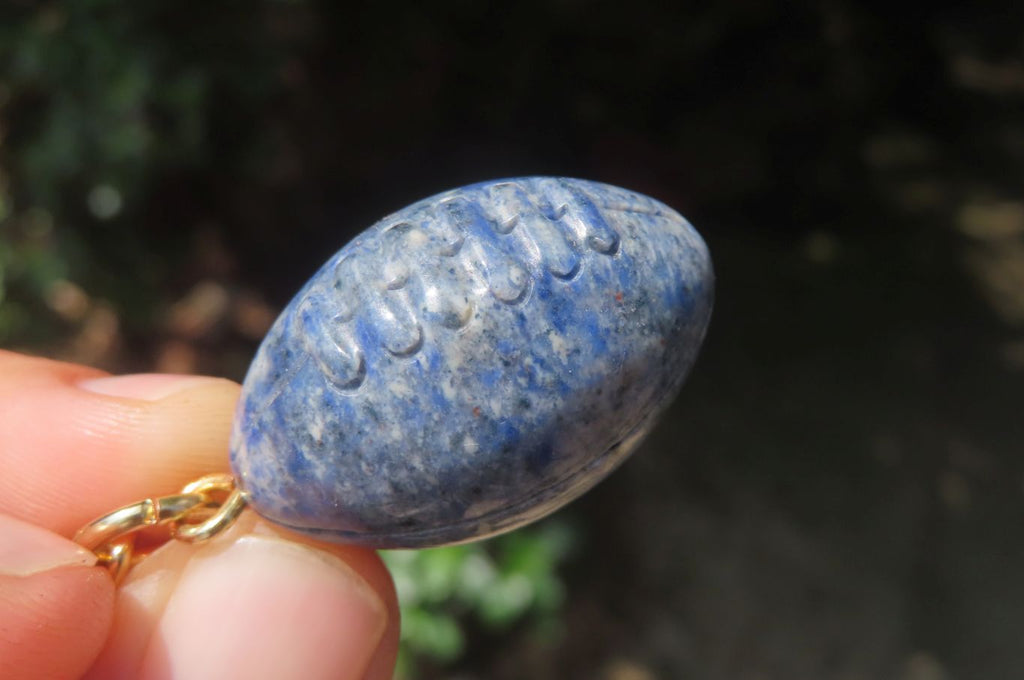 Hand Made Dumortierite Keyrings - sold per item - From Mozambique - Toprock Gemstones and Minerals 