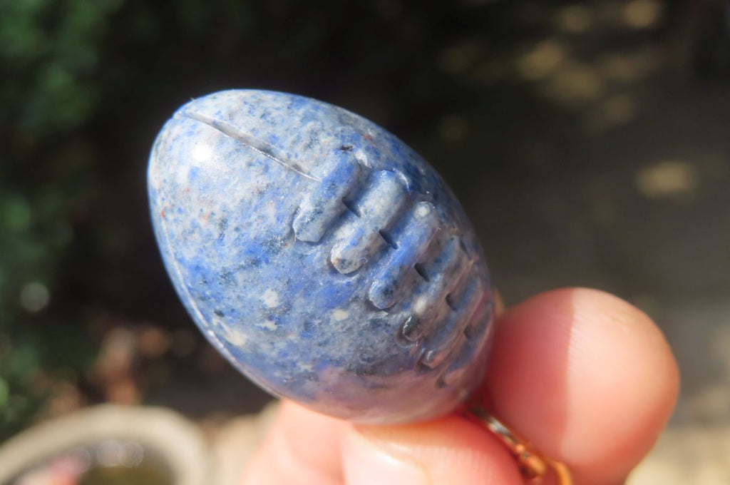 Hand Made Dumortierite Keyrings - sold per item - From Mozambique - Toprock Gemstones and Minerals 
