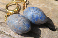 Hand Made Dumortierite Keyrings - sold per item - From Mozambique