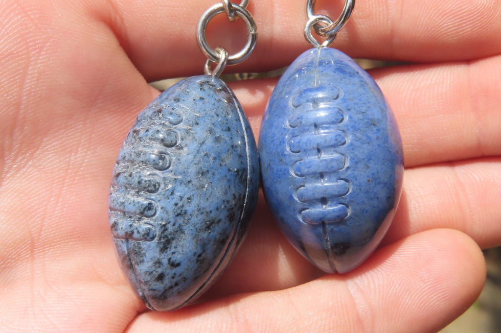 Hand Made Dumortierite Keyrings - sold per item - From Mozambique - Toprock Gemstones and Minerals 