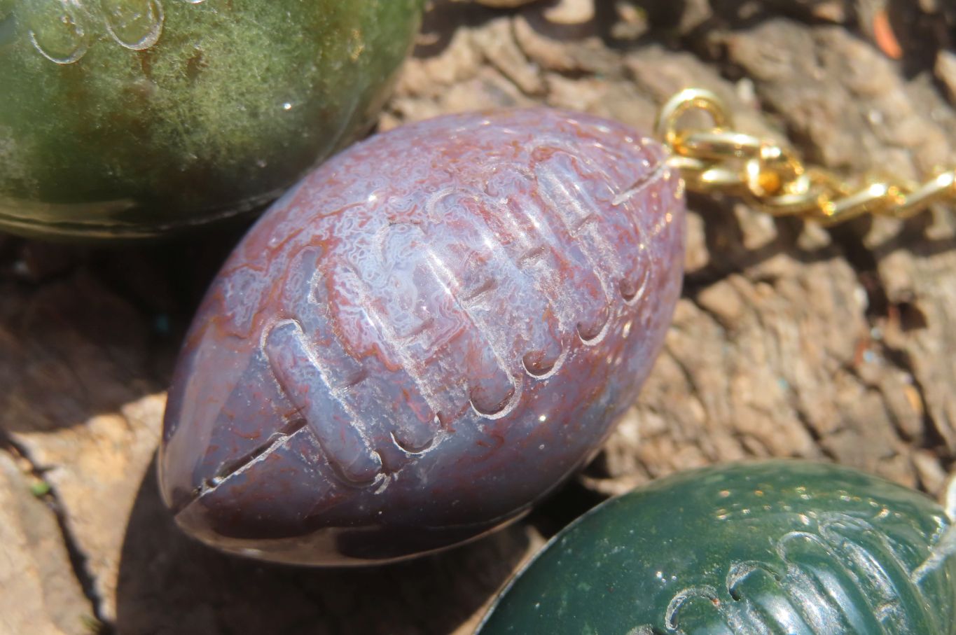 Hand Made Fancy Jasper Keyrings - Sold Per Item - From Madagascar - Toprock Gemstones and Minerals 
