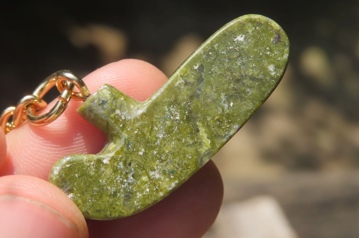 Hand Made Unakite Golf Putter Keyring - Sold Per Item - From South Africa - Toprock Gemstones and Minerals 