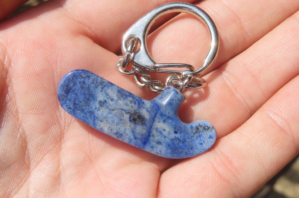Hand Made Dumortierite Golf Putter Keyrings - sold per item - From Mozambique - Toprock Gemstones and Minerals 