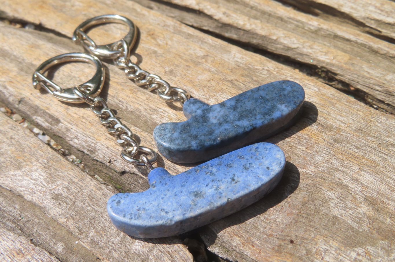 Hand Made Dumortierite Golf Putter Keyrings - sold per item - From Mozambique - Toprock Gemstones and Minerals 