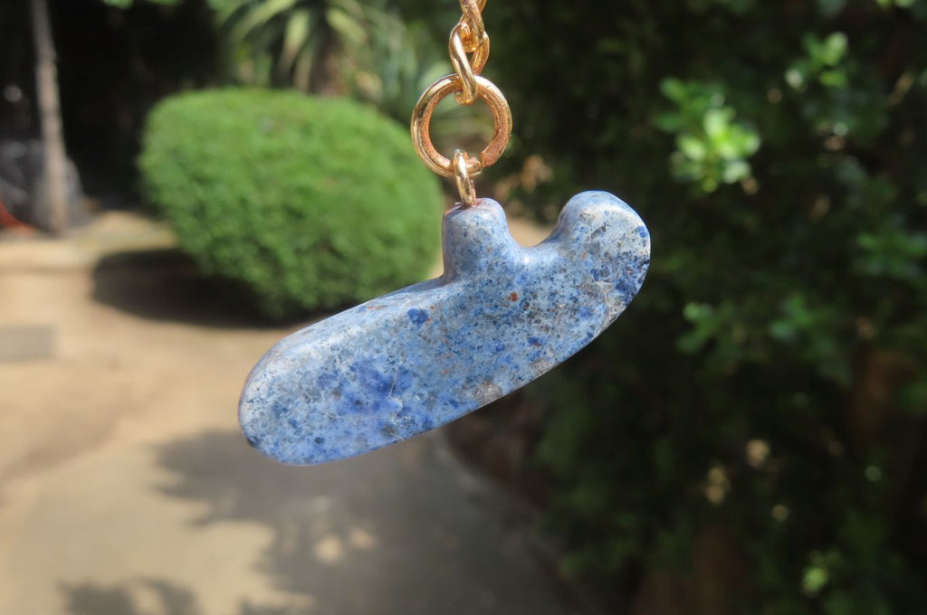 Hand Made Dumortierite Golf Putter Keyrings - sold per item - From Mozambique - Toprock Gemstones and Minerals 