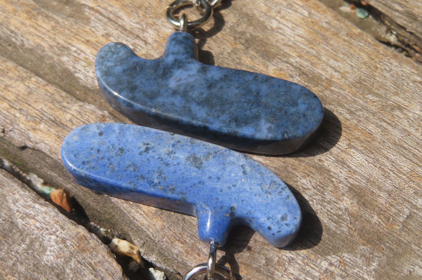 Hand Made Dumortierite Golf Putter Keyrings - sold per item - From Mozambique - Toprock Gemstones and Minerals 