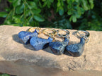 Hand Made Dumortierite Golf Driver Keyrings - sold per item - From Mozambique - Toprock Gemstones and Minerals 