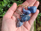 Hand Made Dumortierite Golf Driver Keyrings - sold per item - From Mozambique - Toprock Gemstones and Minerals 