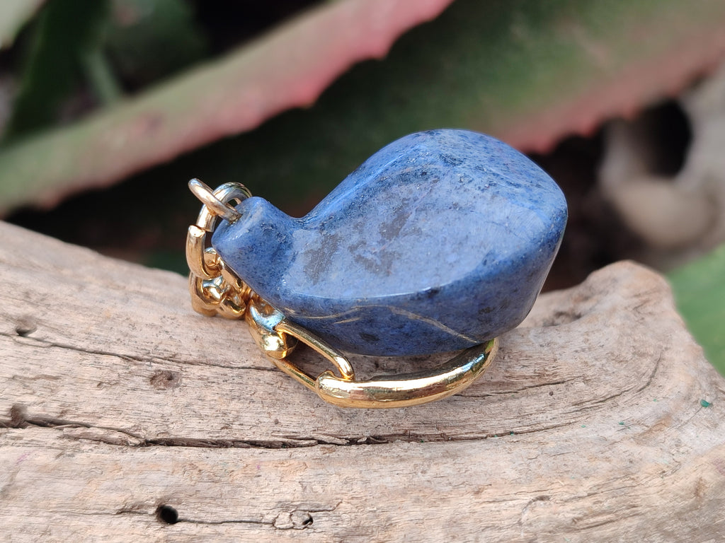 Hand Made Dumortierite Golf Driver Keyrings - sold per item - From Mozambique - Toprock Gemstones and Minerals 