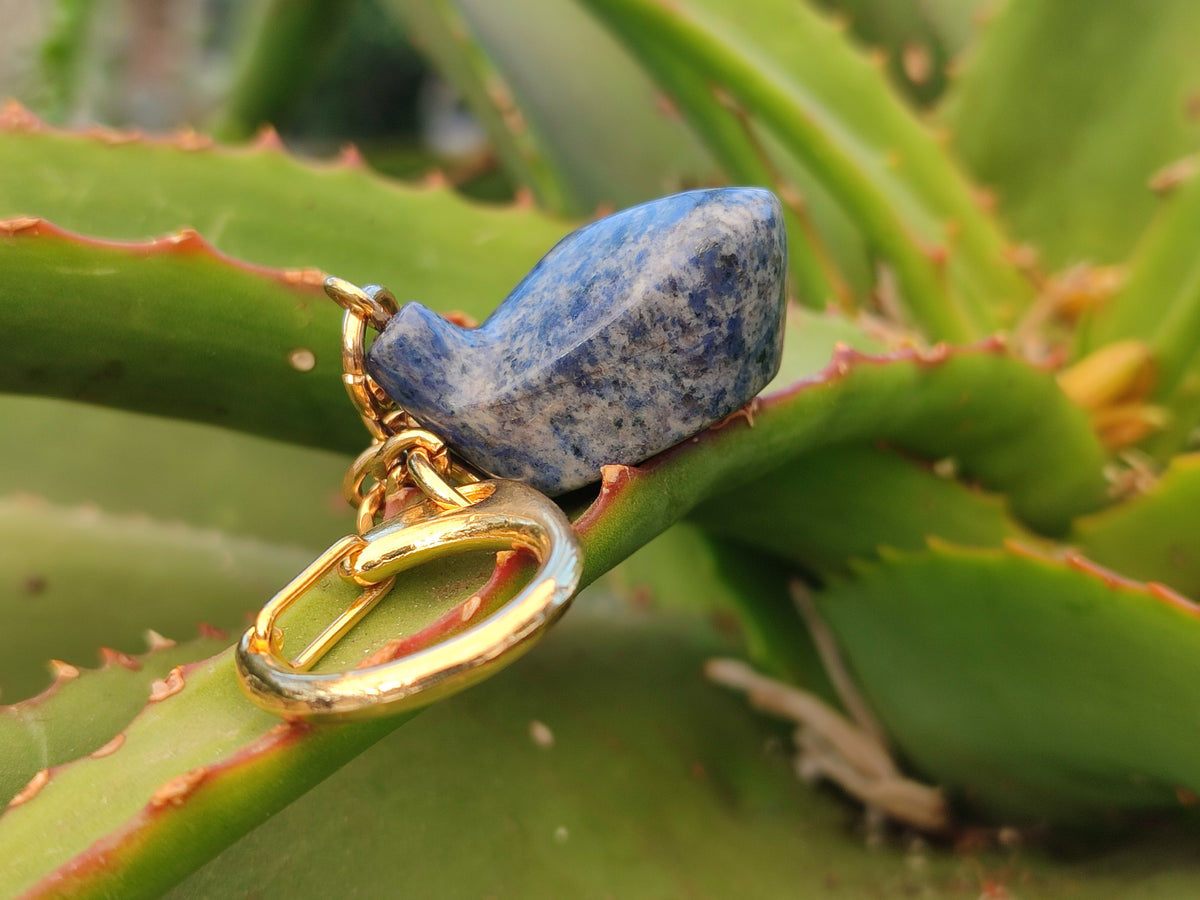 Hand Made Dumortierite Golf Driver Keyrings - sold per item - From Mozambique - Toprock Gemstones and Minerals 