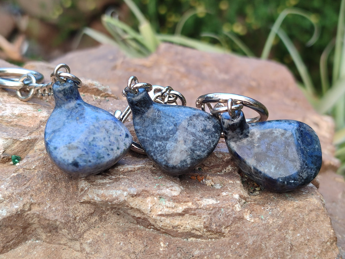 Hand Made Dumortierite Golf Driver Keyrings - sold per item - From Mozambique - Toprock Gemstones and Minerals 