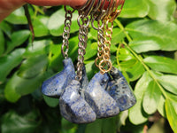 Hand Made Dumortierite Golf Driver Keyrings - sold per item - From Mozambique