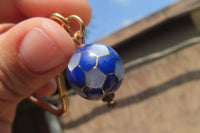 Hand Made Lapis Lazuli and Mother of Pearl Keyrings - Sold Per Item - From Afghanistan - Toprock Gemstones and Minerals 
