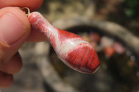 Hand Made Brecciated Red Jasper Ten Pin Bowling Skittle Keyrings - Sold Per Item - From South Africa