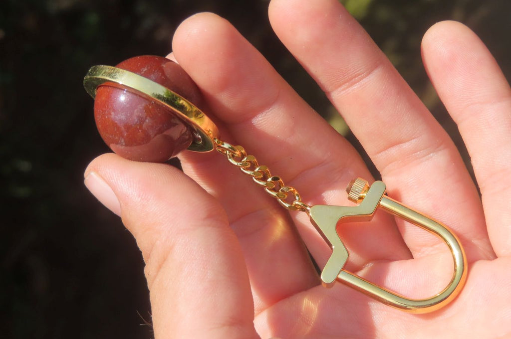 Hand Made Fancy Jasper Keyrings - Sold Per Item - From South Africa - Toprock Gemstones and Minerals 