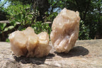 Natural Smokey Phantom Quartz Clusters x 6 From Luena, Congo - Toprock Gemstones and Minerals 