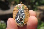Polished Picture Stone Pendant with Hand Painted Zebras - Sold Per Item - From Namibia - Toprock Gemstones and Minerals 