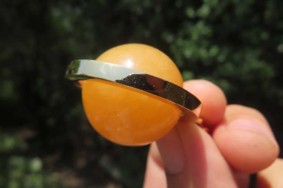 Polished Golden Aragonite Fancy Ball Keyring - Sold Per Item - From Namibia - Toprock Gemstones and Minerals 