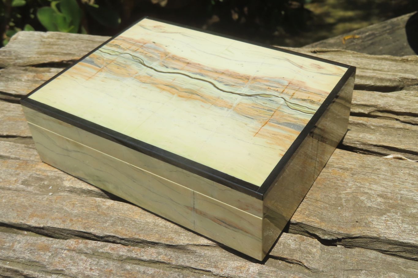 Hand Made Butter Jade Jewellery Box x 1 From South Africa - Toprock Gemstones and Minerals 