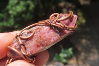 Hand Made Assorted Copper Wire Wrapped Stone Pendants x 6 From Southern Africa