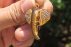 Polished Carved Golden Tigers Eye Elephant Pendants - Sold Per Item - From South Africa - Toprock Gemstones and Minerals 