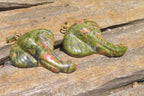 Polished Carved Unakite Elephant Pendant - Sold Per Item - From South Africa - Toprock Gemstones and Minerals 