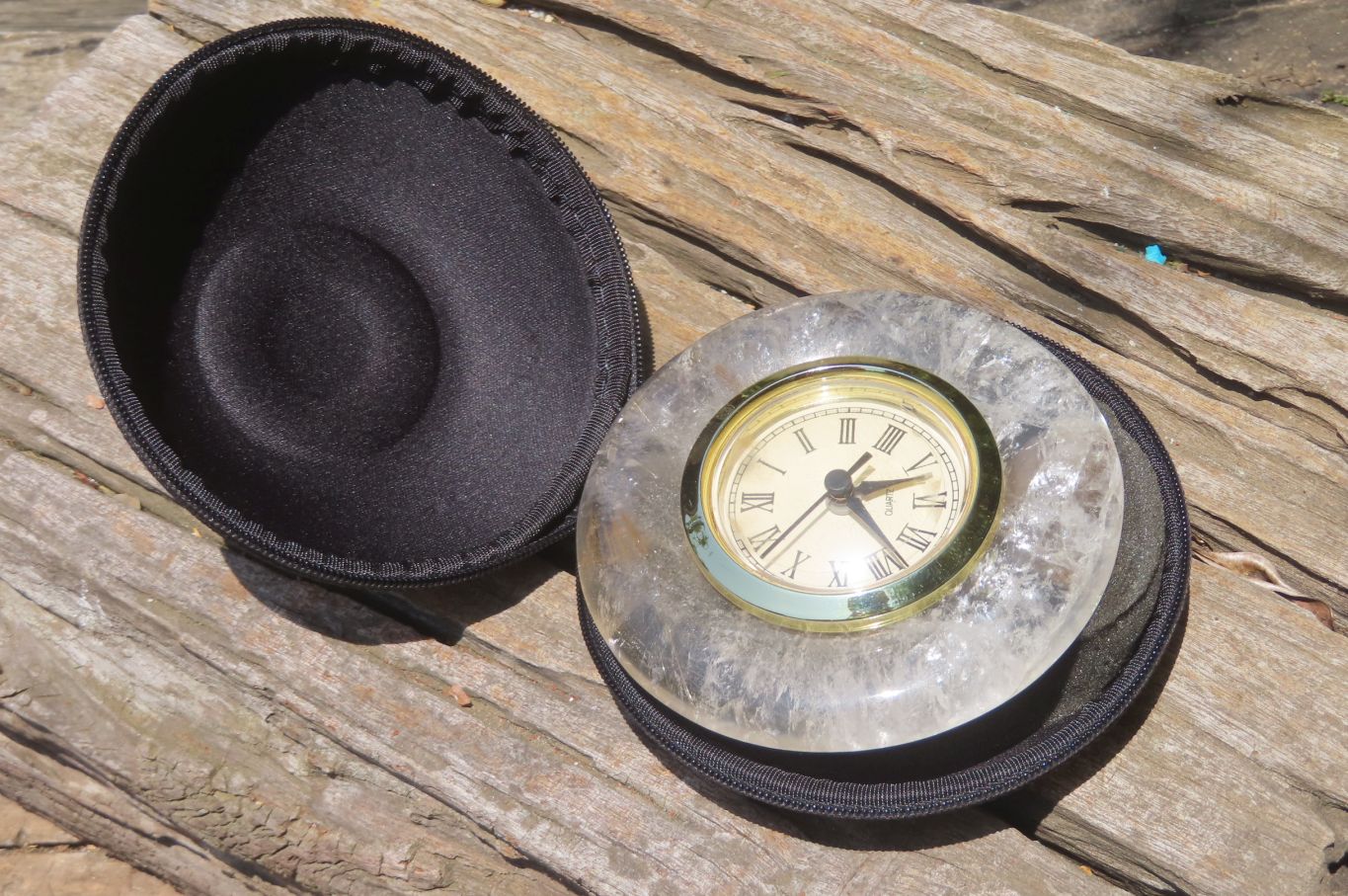 Polished Golden Rutile Quartz Alarm Clock - sold per item - From Brazil - Toprock Gemstones and Minerals 