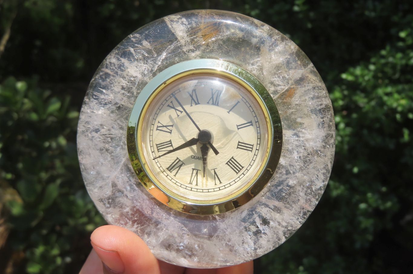 Polished Golden Rutile Quartz Alarm Clock - sold per item - From Brazil - Toprock Gemstones and Minerals 