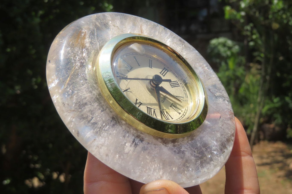 Polished Golden Rutile Quartz Alarm Clock - sold per item - From Brazil - Toprock Gemstones and Minerals 