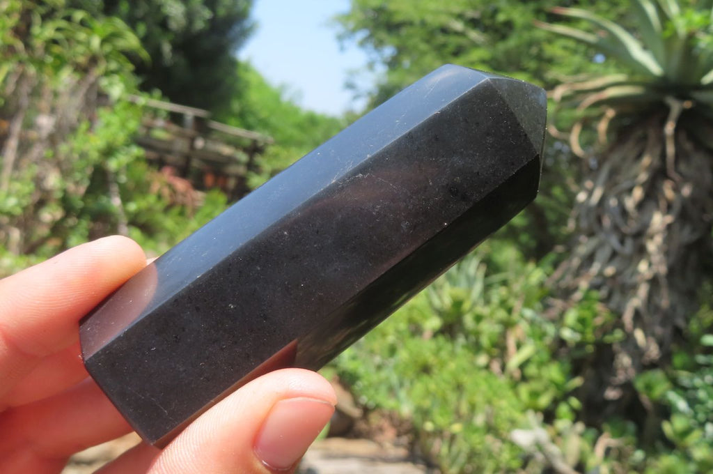 Polished Black Basalt Points x 12 From Antsirabe, Madagascar - Toprock Gemstones and Minerals 