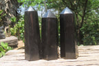 Polished Black Basalt Points x 12 From Antsirabe, Madagascar - Toprock Gemstones and Minerals 