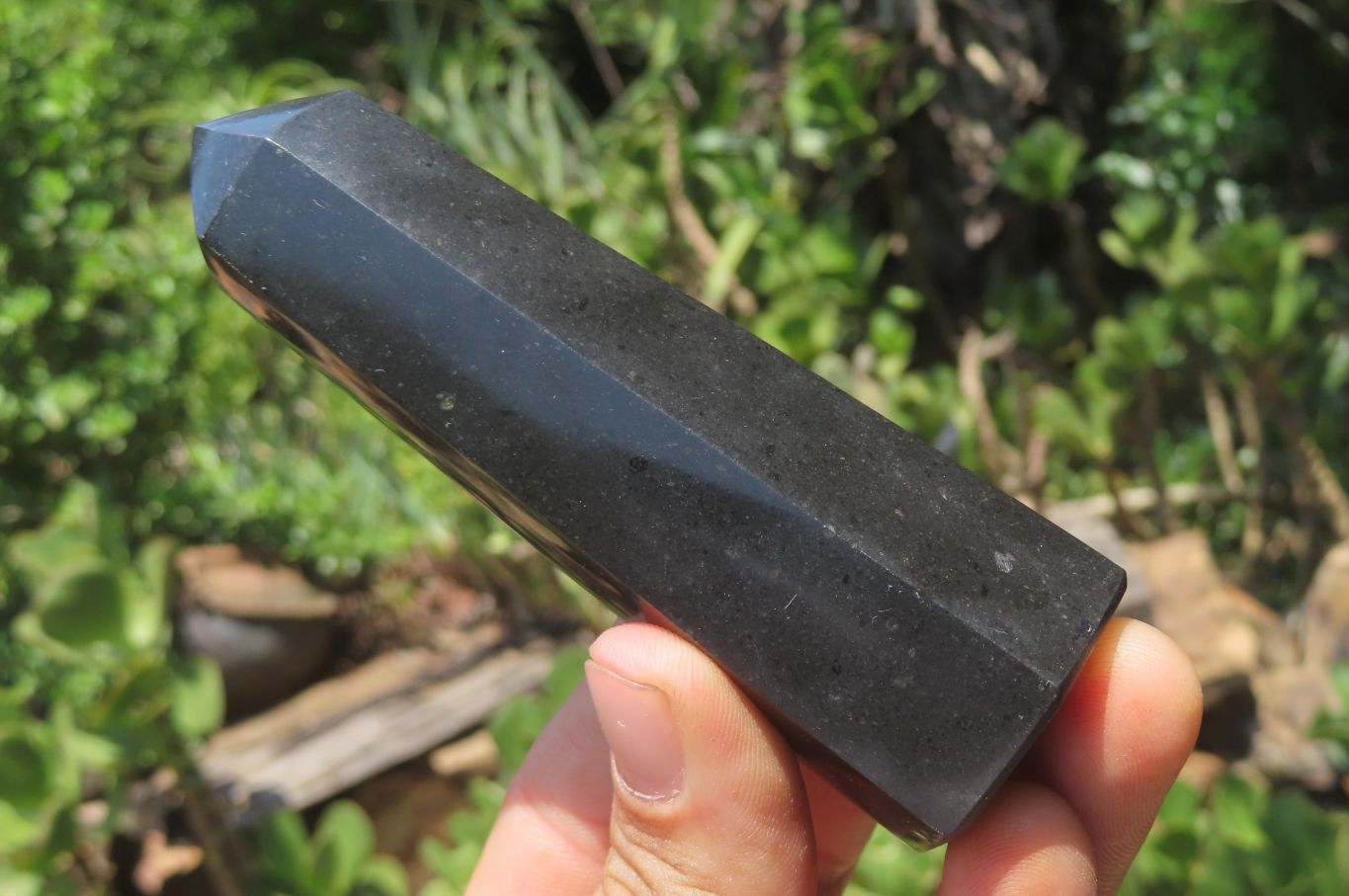Polished Black Basalt Points x 12 From Antsirabe, Madagascar - Toprock Gemstones and Minerals 