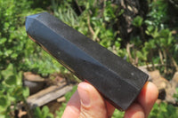 Polished Black Basalt Points x 12 From Antsirabe, Madagascar
