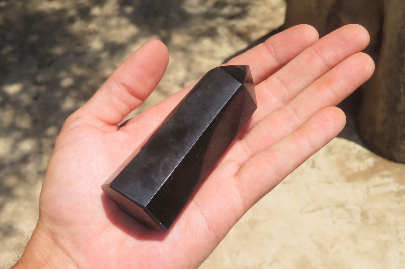 Polished Black Basalt Points x 12 From Antsirabe, Madagascar - Toprock Gemstones and Minerals 