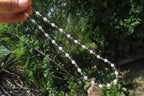 Polished Silver Hematite and Freshwater Pearl Beaded Necklace - Sold Per Item - From China - Toprock Gemstones and Minerals 