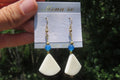 Polished Marble Fan Earrings - Sold Per Set - From China - Toprock Gemstones and Minerals 
