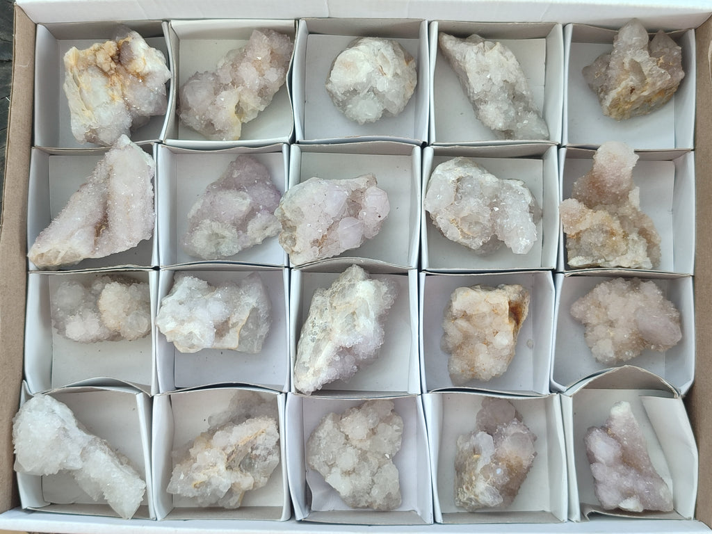 Natural Spirit Quartz Clusters x 20 From Boekenhouthoek, South Africa - Toprock Gemstones and Minerals 