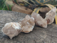 Natural Red Hematoid Quartz Clusters x 12 From Karoi, Zimbabwe