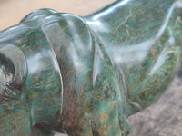 Hand Made Green Verdite Lioness Carving x 1 From Zimbabwe - Toprock Gemstones and Minerals 