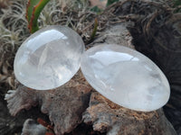 Polished Girasol Pearl Quartz Palm Stones x 6 From Madagascar - Toprock Gemstones and Minerals 