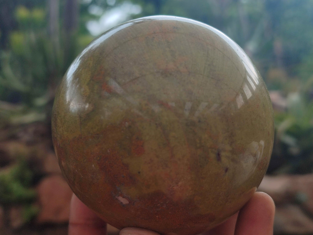 Polished Green Opal Spheres x 2 From Antsirabe, Madagascar - Toprock Gemstones and Minerals 
