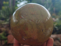 Polished Green Opal Spheres x 2 From Antsirabe, Madagascar - Toprock Gemstones and Minerals 