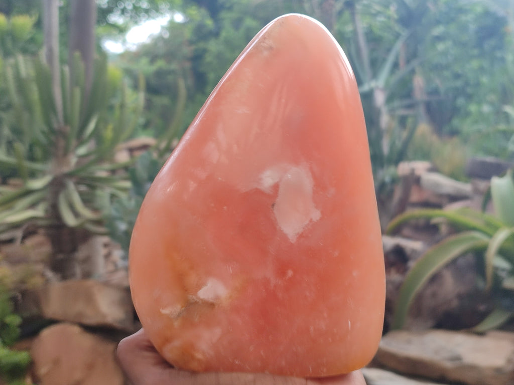 Polished Orange Twist Calcite Standing Free Form x 1 From Maevantanana, Madagascar - Toprock Gemstones and Minerals 