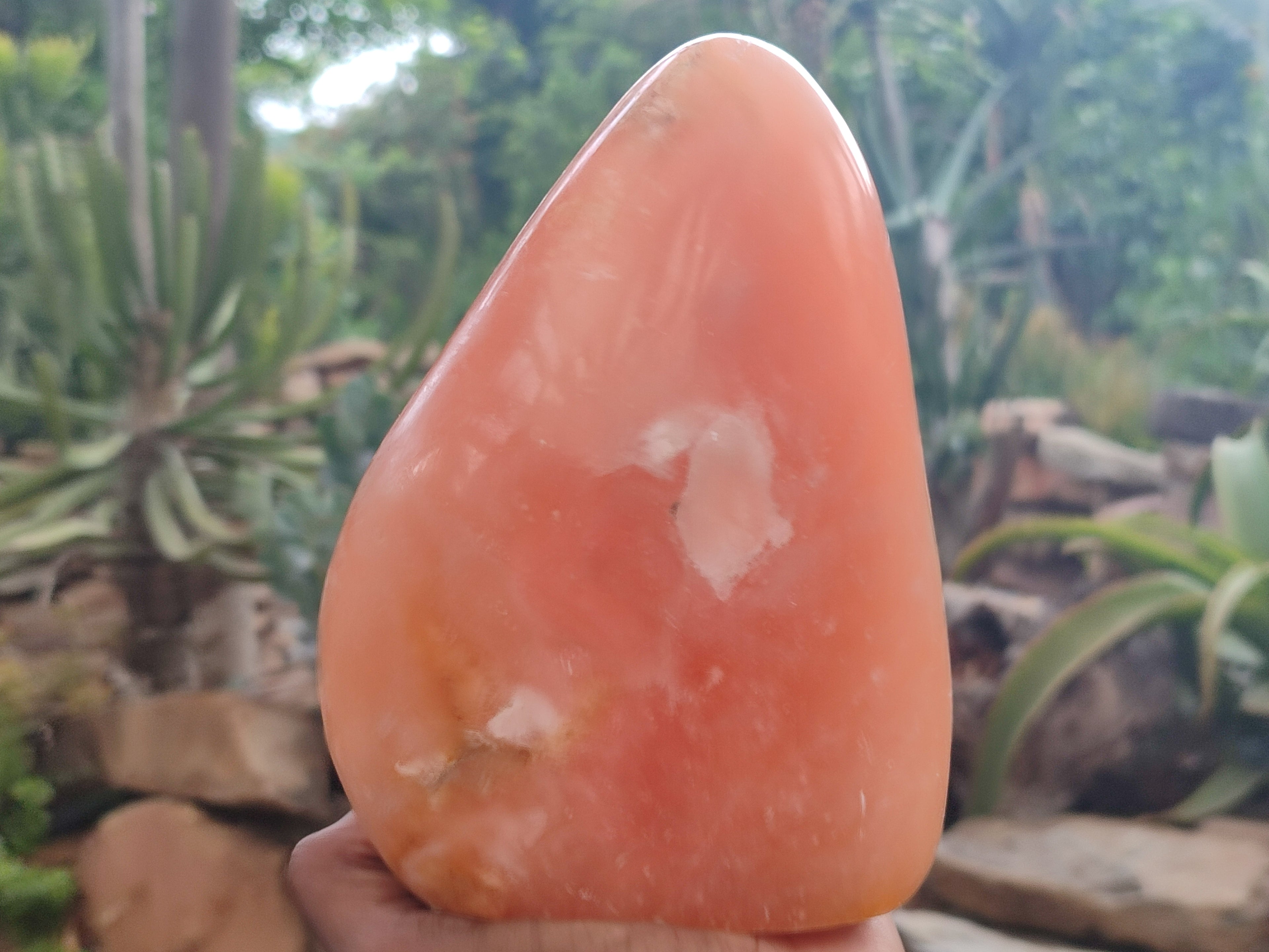 Polished Orange Twist Calcite Standing Free Form x 1 From Maevantanana, Madagascar - Toprock Gemstones and Minerals 